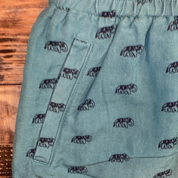 Loft Elephant print knee length linen blend skirt size Large - Picture 4 of 6